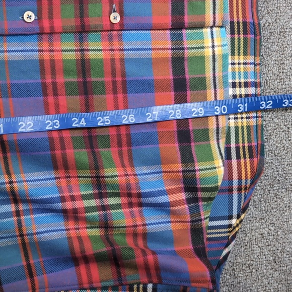 Stenströms Madras Plaid Slimline Button Down Shirt Size XL In Multicolor - Picture 10 of 10